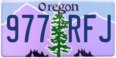 OR license plate 977RFJ