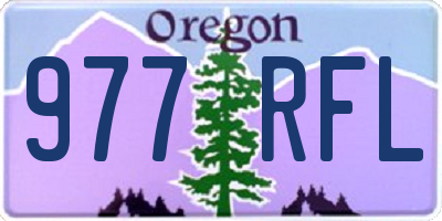 OR license plate 977RFL