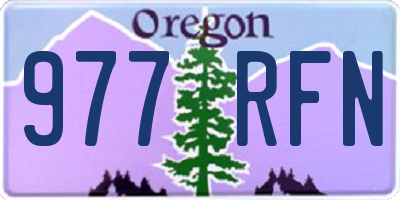 OR license plate 977RFN