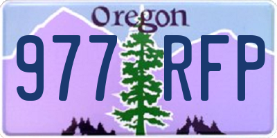 OR license plate 977RFP