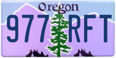 OR license plate 977RFT