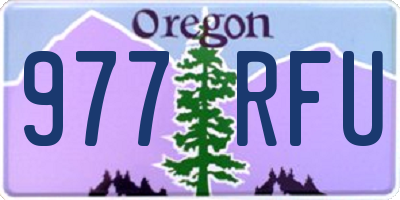 OR license plate 977RFU
