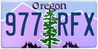 OR license plate 977RFX