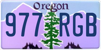 OR license plate 977RGB