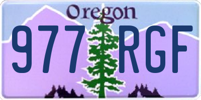 OR license plate 977RGF