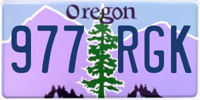 OR license plate 977RGK