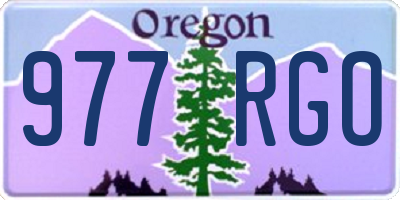 OR license plate 977RGO