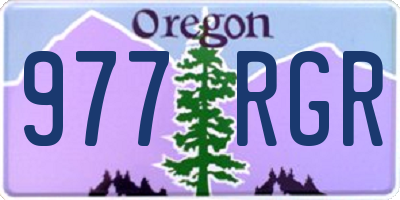 OR license plate 977RGR