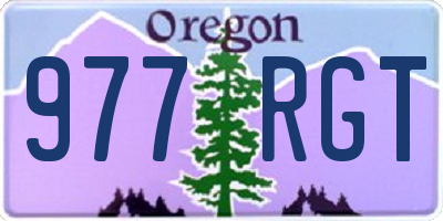 OR license plate 977RGT