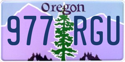 OR license plate 977RGU