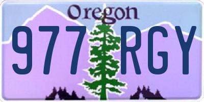 OR license plate 977RGY