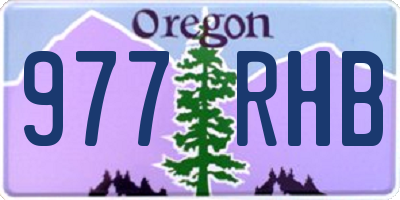 OR license plate 977RHB