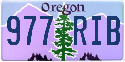 OR license plate 977RIB