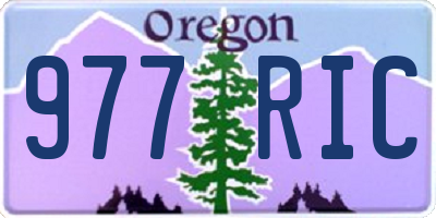 OR license plate 977RIC