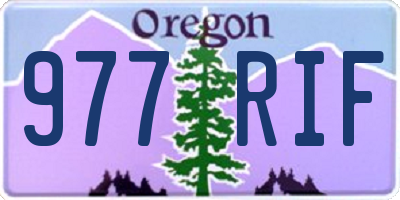OR license plate 977RIF