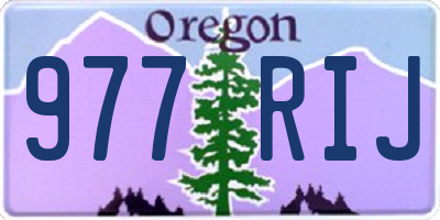 OR license plate 977RIJ