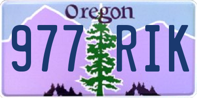 OR license plate 977RIK