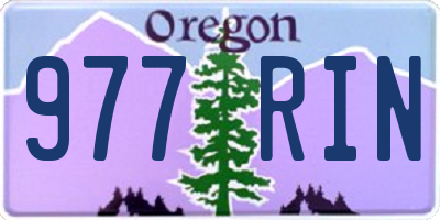 OR license plate 977RIN