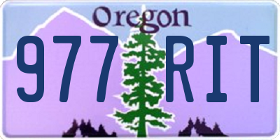 OR license plate 977RIT
