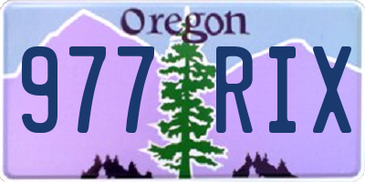 OR license plate 977RIX