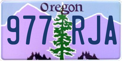 OR license plate 977RJA