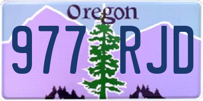 OR license plate 977RJD