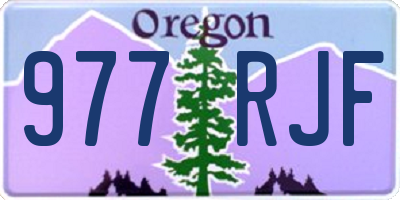 OR license plate 977RJF