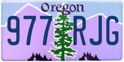 OR license plate 977RJG