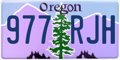 OR license plate 977RJH