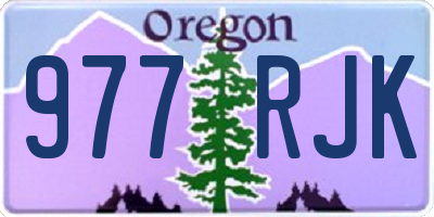 OR license plate 977RJK