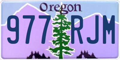 OR license plate 977RJM