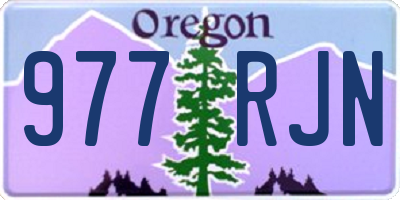 OR license plate 977RJN