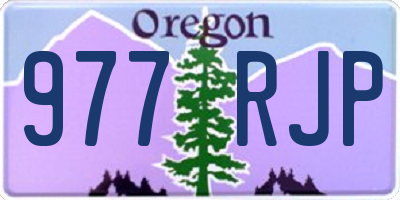 OR license plate 977RJP