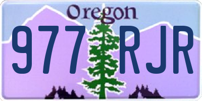 OR license plate 977RJR