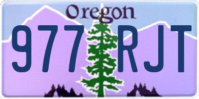 OR license plate 977RJT