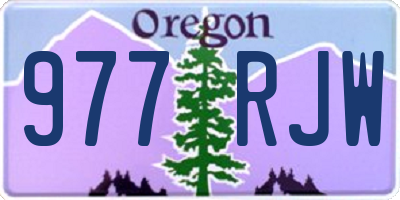 OR license plate 977RJW