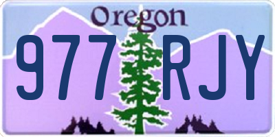 OR license plate 977RJY