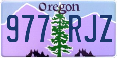 OR license plate 977RJZ