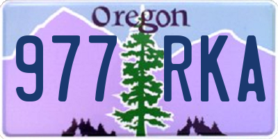 OR license plate 977RKA