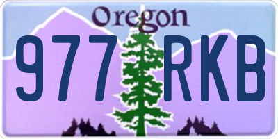 OR license plate 977RKB