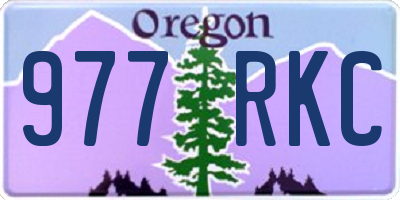 OR license plate 977RKC