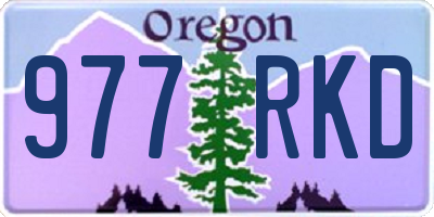 OR license plate 977RKD