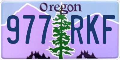 OR license plate 977RKF
