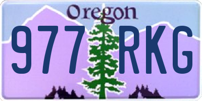OR license plate 977RKG