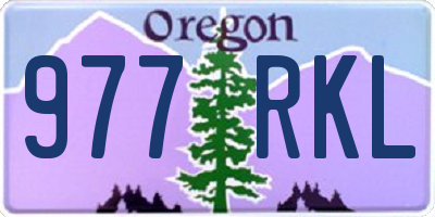 OR license plate 977RKL