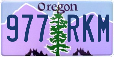 OR license plate 977RKM