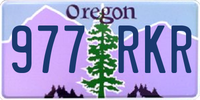 OR license plate 977RKR