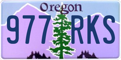 OR license plate 977RKS