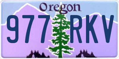 OR license plate 977RKV