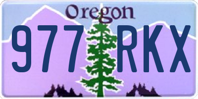 OR license plate 977RKX